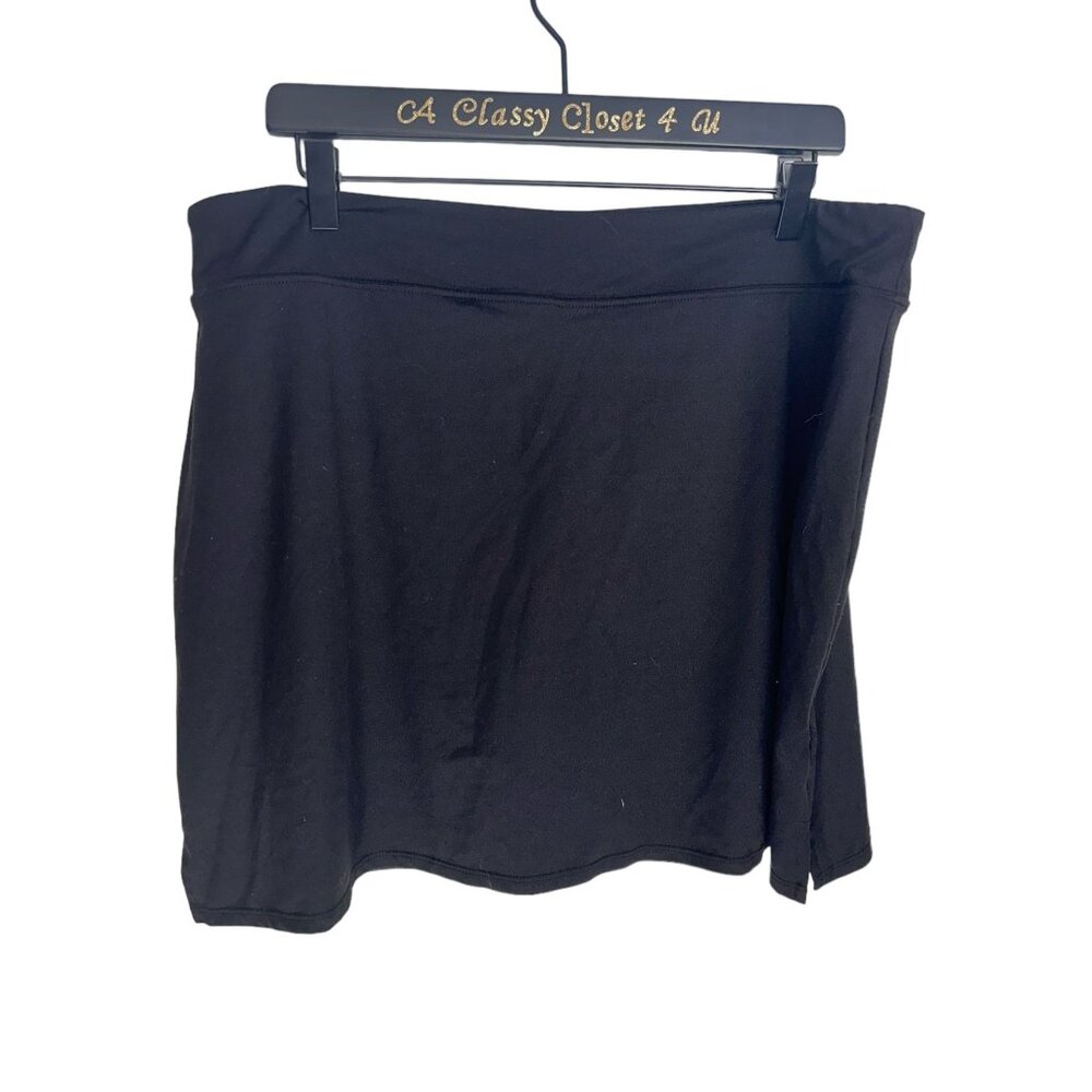 Tranquility Black Athletic Skort Comfortable Versatile Activewear for Women 2X